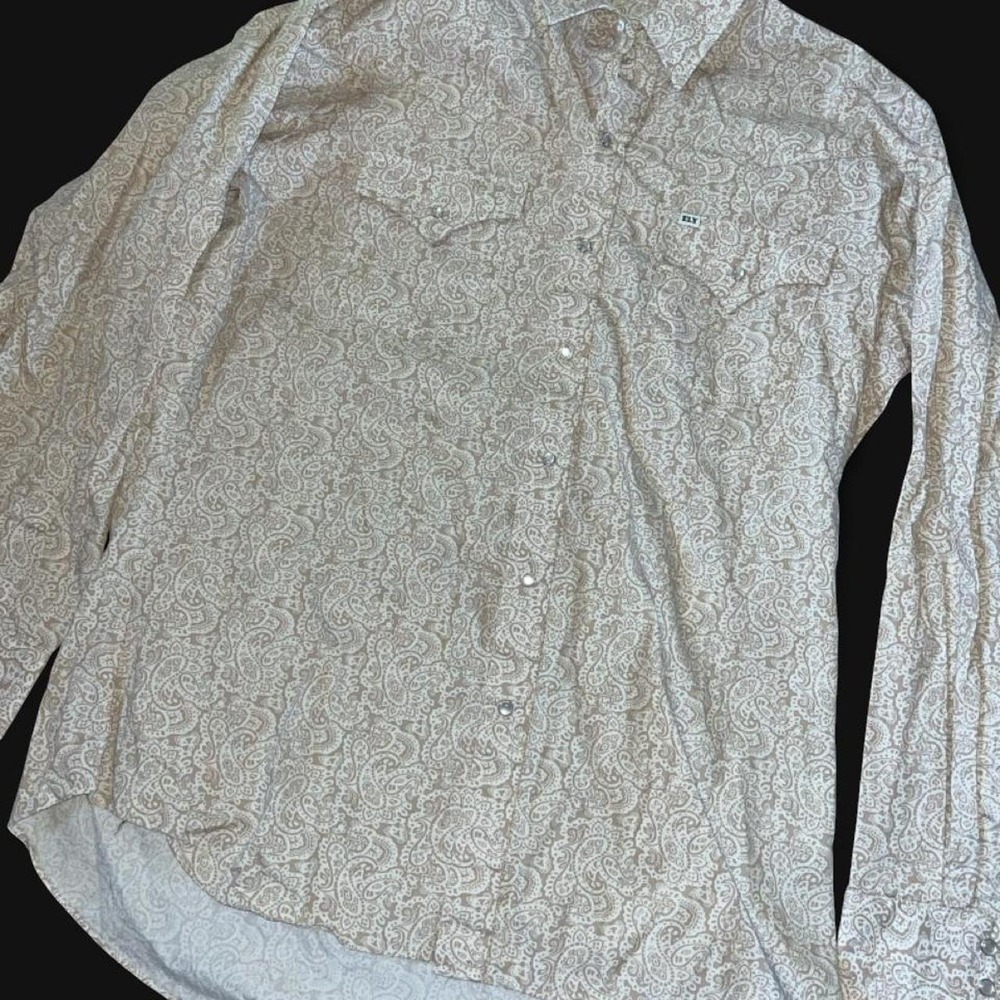 Ely Cattlemen Pearlsnap Paisley Size M